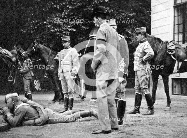 Testing the new repeating rifle, 1908.Artist: Queen Alexandra