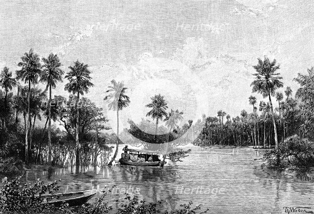 Las Palmes Lagunas, near the mouth of the Pilcomayo, 1895. Artist: Unknown
