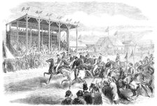 The races at Cairo: canter in front of the grand stand before the start, 1864. Creator: Unknown.