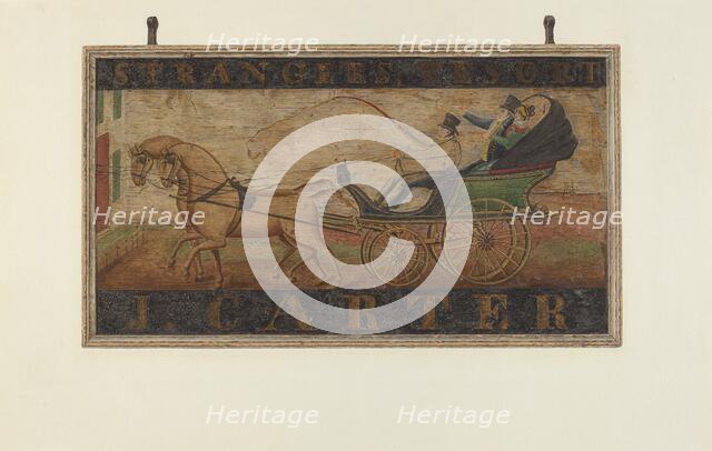Inn Sign: "J. Carter" (verso), 1940. Creator: John Matulis.