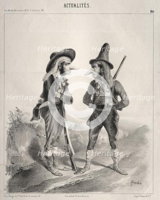 Actualités: Insurgez-vous donc! ...hien! voilà qui va devenir gentil!..., 1841. Creator: Clémente Pruche (French, 1831-1870).