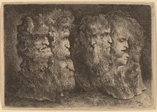 Grotesque Heads, 1638. Creator: Jacob III de Gheyn.