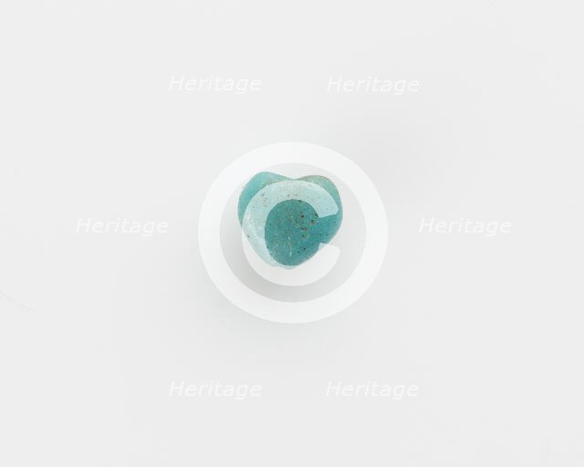 Bead, heart-shaped, New Kingdom, 1550-1197 BCE. Creator: Unknown.