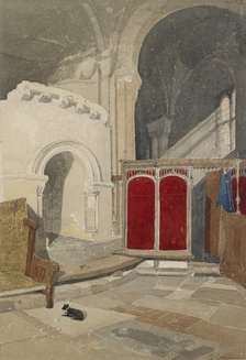 Interior of the Eastern Ambulatory of the Apse of Norwich Cathedral, early 19th century. Artist: John Sell Cotman.