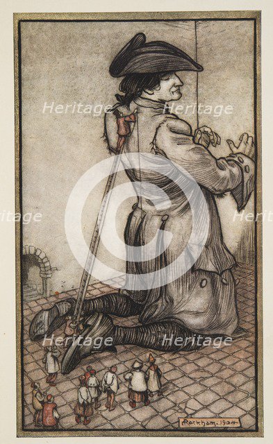 The Lilliputian Tailors Measure Gullliver for a New Suit of Clothes, 1909.