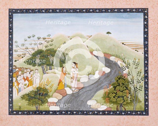 The Emergence of Kaushiki, Folio from a Devimahatmya (Glory of the Goddess), c1750 or earlier. Creator: Unknown.