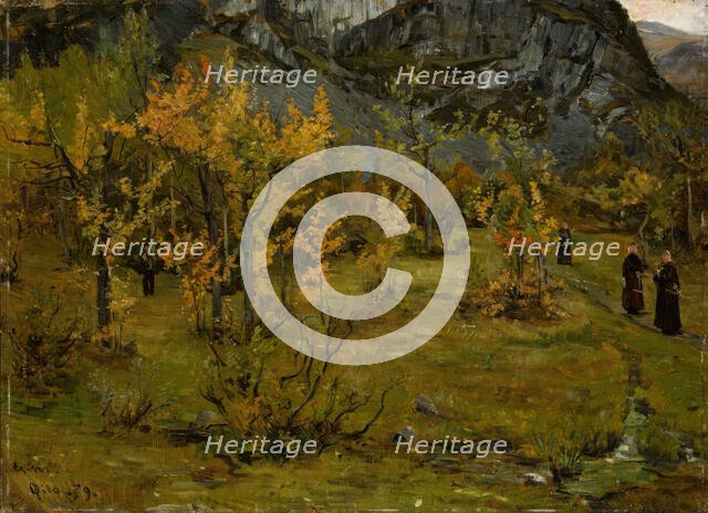 Autumn Landscape, Oylo, 1879. Creator: Gerhard Munthe.