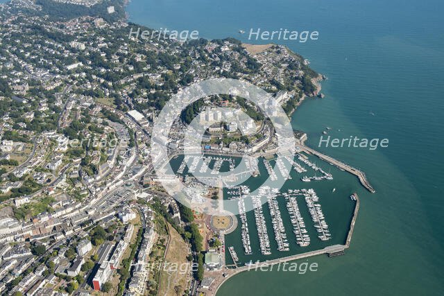 The town, harbour and marina, Torquay, Devon, 2016. Creator: Damian Grady.