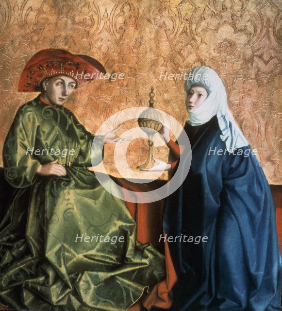 'King Solomon and the Queen of Sheba', 1435. Creator: Konrad Witz.