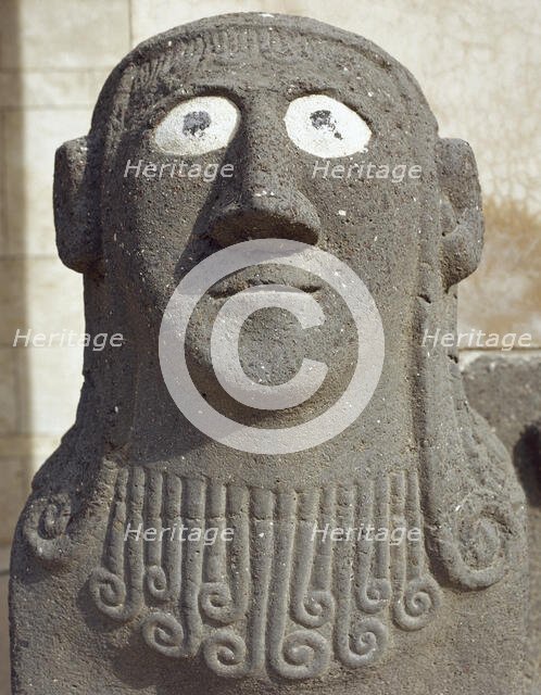 Basalt sphinx, Temple of Tell Halaf, c6100 to 5400 BC.  Creator: Unknown.