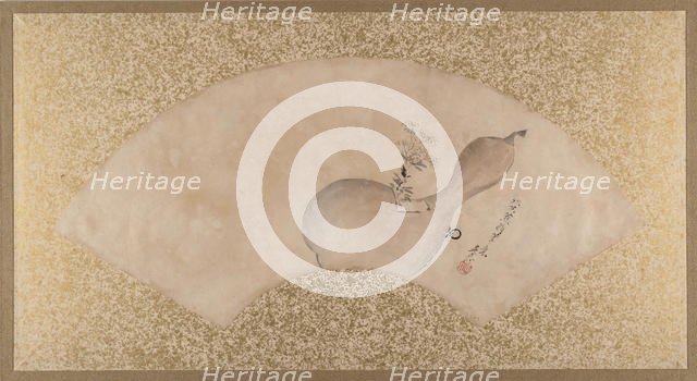 Flowers in Gourd, late 19th century. Creator: Shibata Zeshin.