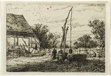 Well in a Farm Courtyard, 1845. Creator: Charles Emile Jacque.