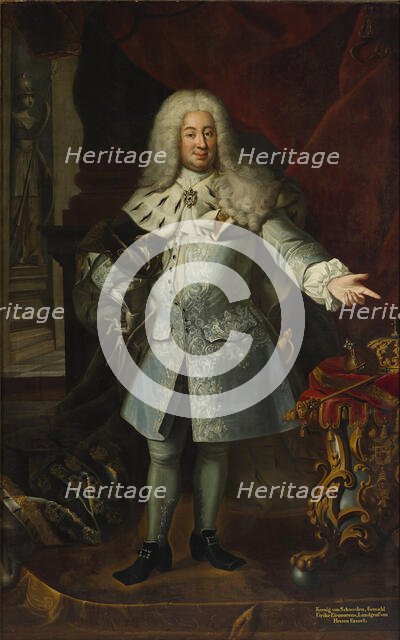 Portrait of King Frederick I of Sweden (1676-1751), First half of the 18th cent.. Creator: Schroeder, Georg Engelhard (1684-1750).