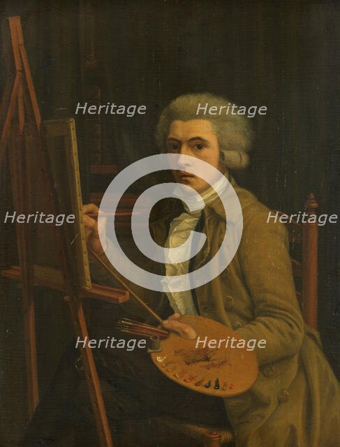 Portrait of a Painter, probably the Artist himself, 1788. Creator: Willem Uppink.