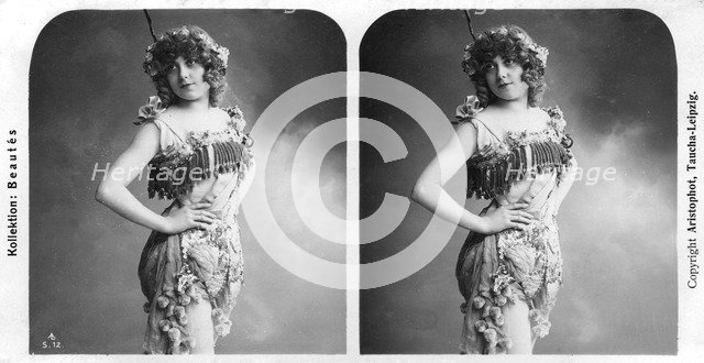 Portrait of a costumed woman, early 20th century.Artist: Aristophot