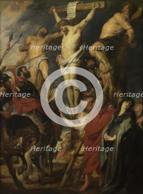 Christ on the Cross. "Le coup de lance" , 1620. Creator: Dyck, Sir Anthony van (1599-1641).