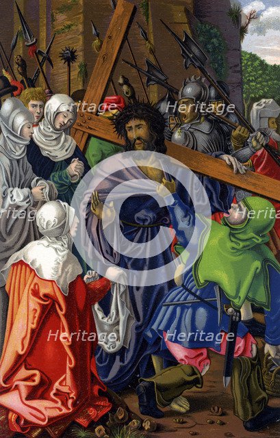 'The Carrying of the Cross', 15th century (1849).Artist: H Moulin