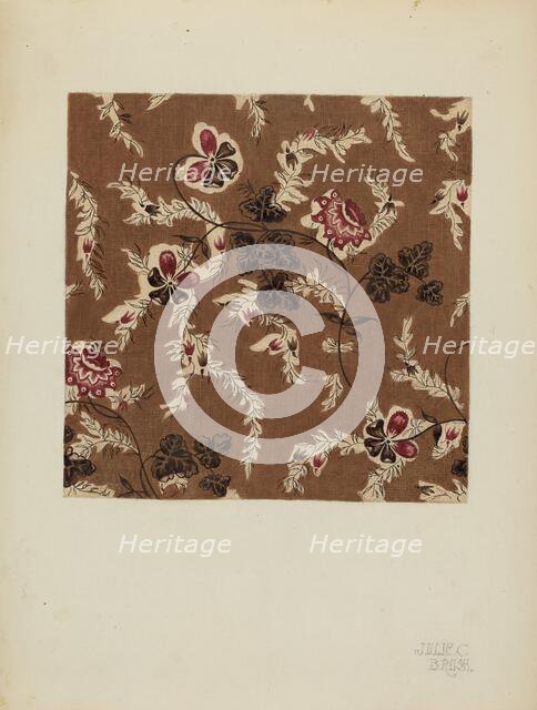 Printed Cotton, c. 1942. Creator: Julie C Brush.