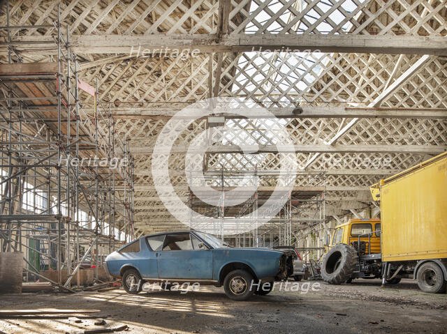 Old Sarum Airfield, Hanger 3, Laverstock, Wiltshire, 2020.