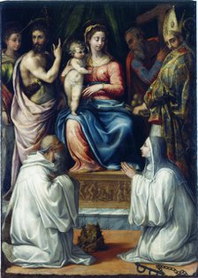 The Virgin with Saints Christina of Bolsena, John the Baptist, Philip, Nicholas…, 1540. Creator: Salviati (Rossi), Francesco (1510-1563).