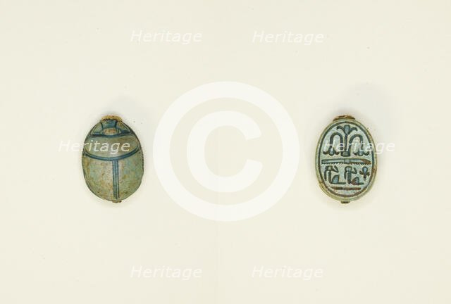 Scarab: Floral Motif, Egypt, Middle Kingdom-Second Intermediate Period, Dynasties 12-17... Creator: Unknown.