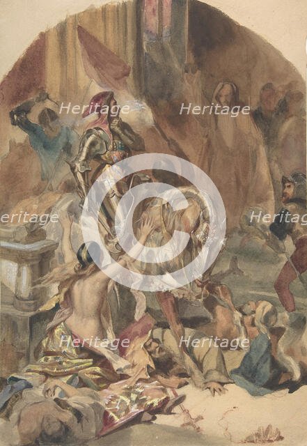 Massacre de Nesle (1472), 19th century. Creator: Edouard-Alexandre Odier.