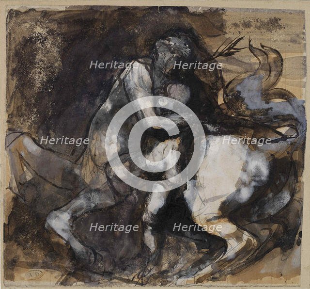 Centaur and child, c. 1890. Creator: Rodin, Auguste (1840-1917).