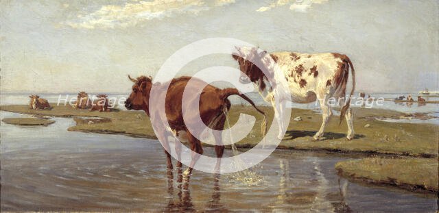 Cows on Saltholm, 1885. Creator: Theodor Esbern Philipsen.
