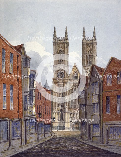 View of the west end of Westminster Abbey, looking from Tothill Street, London, c1815. Artist: William Pearson
