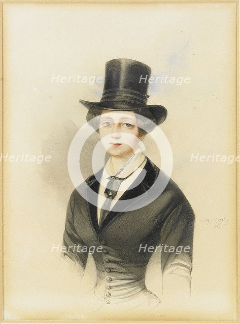 Portrait of Grand Duchess Catherine Mikhailovna of Russia (1827-1894), 1847. Artist: Hau (Gau), Vladimir Ivanovich (1816-1895)