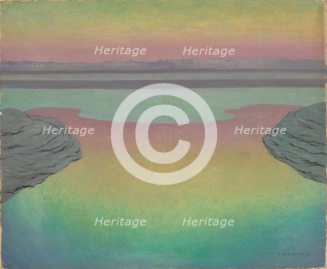 High Tide in Evening Light, 1915. Artist: Vallotton, Felix Edouard (1865-1925)