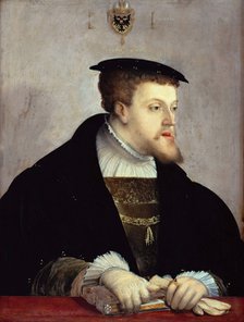 Portrait of the Emperor Charles V (1500-1558), ca 1532. Artist: Amberger, Christoph (ca. 1500-1562)