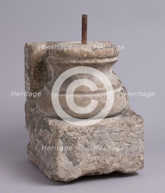 Engaged Column Base, Italian or French, 11th-13th century. Creator: Unknown.