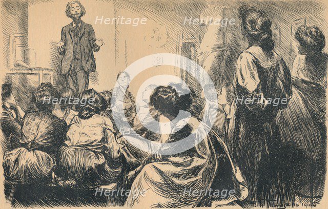 'Our Evening Art Classes Have Commenced', 1905. Artist: Frederick Henry Townsend.