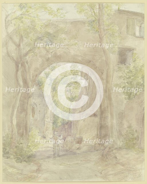 Castle gate of Eppstein castle,  c1850-1900. Creator: Peter Becker.