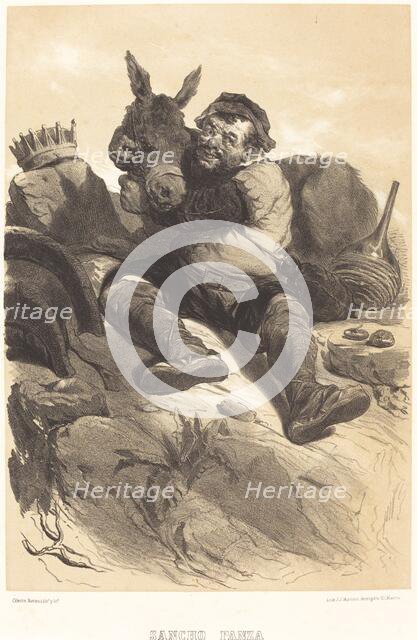 Sancho Panza, c. 1855. Creator: Célestin Nanteuil.