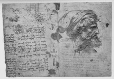 'Head and Shoulders of a Bearded Man', c1480 (1945). Artist: Leonardo da Vinci.