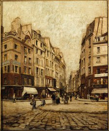 Rue Galande, in 1888, 1888. Creator: Emmanuel Lansyer.