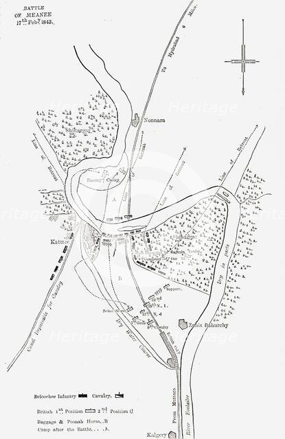 'Plan of the Battle of Meanee', c1891. Creator: James Grant.