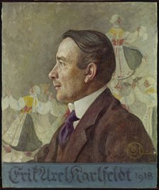 Portrait of the poet Erik Axel Karlfeldt (1864-1931), 1918.