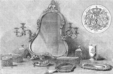 Silver dressing-table articles presented by Prince & Princess Christian of Schleswig-Holstein, 1881. Creator: Unknown.