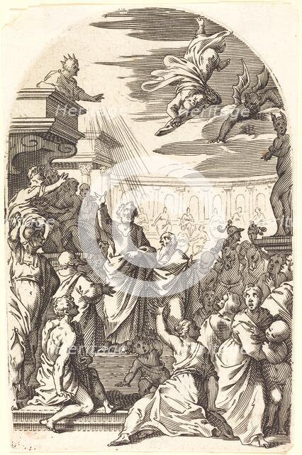 Fall of Simon the Magician, 1608/1611. Creator: Jacques Callot.