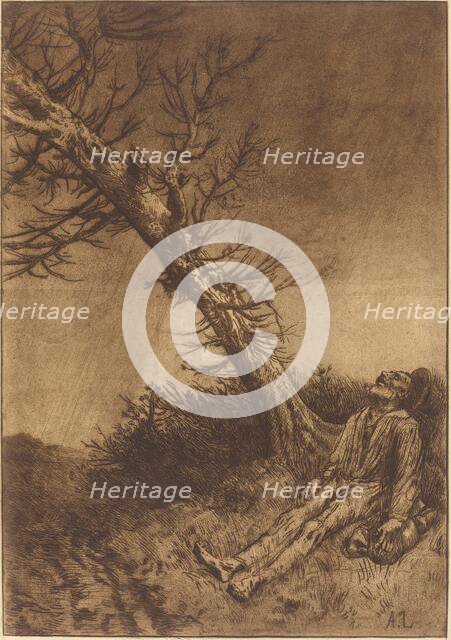 Death of the Vagabond (La mort du vagabond). Creator: Alphonse Legros.