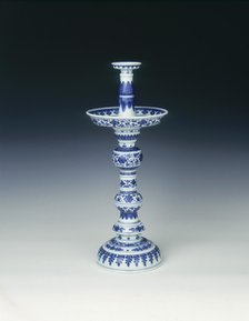 Candlestick with Ming style decoration, Qing dynasty, Qianlong period, China, 1736-1795. Artist: Unknown