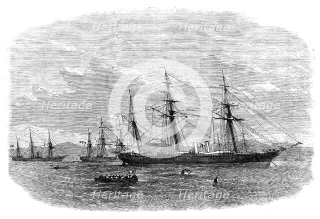 The late outrage on the Neutrality of Brazil: The Florida…and the Wachusetts…Bahia Harbour, 1864. Creator: Smyth.