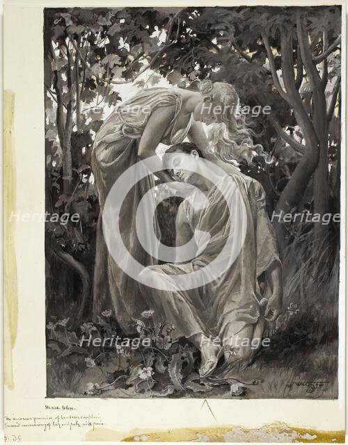 Swooned Murmuring of Love, and Pale with Pain, 1885. Creator: Will H. Low.