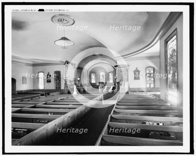 Interior of St. John's Church, Richmond, Va., c.between 1910 and 1920. Creator: Unknown.