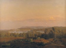 A View towards Himmelbjerget, Jutland. Evening, 1838. Creator: Dankvart Dreyer.