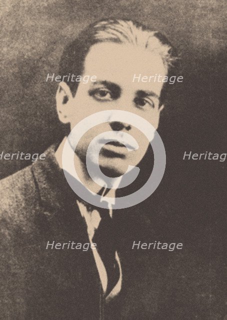 Jorge Luis Borges (1899-1986) Artist: Anonymous  