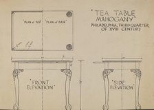 Tea Table, c. 1936. Creator: Bernard Krieger.